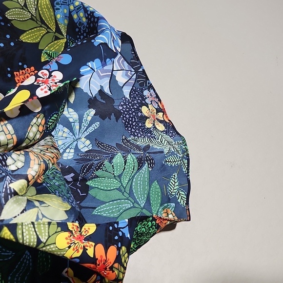 Loft Skirt Womens Size XXS Petite birds flowers Floral - Picture 5 of 11